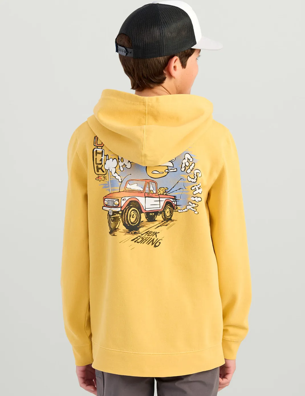 Kids Huk Truck Cotton Hoodie