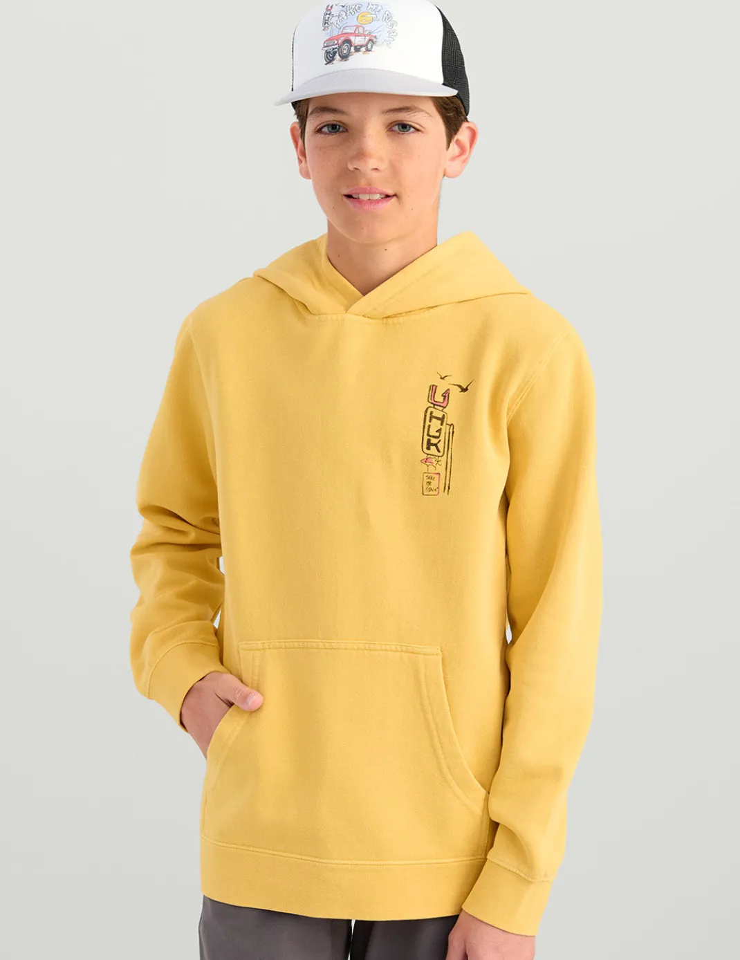 Kids Huk Truck Cotton Hoodie