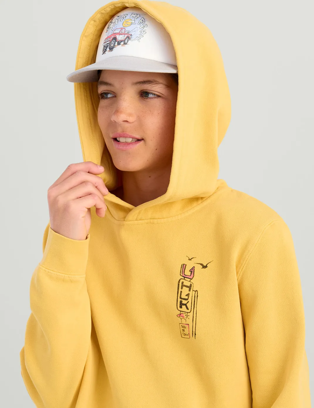 Kids Huk Truck Cotton Hoodie